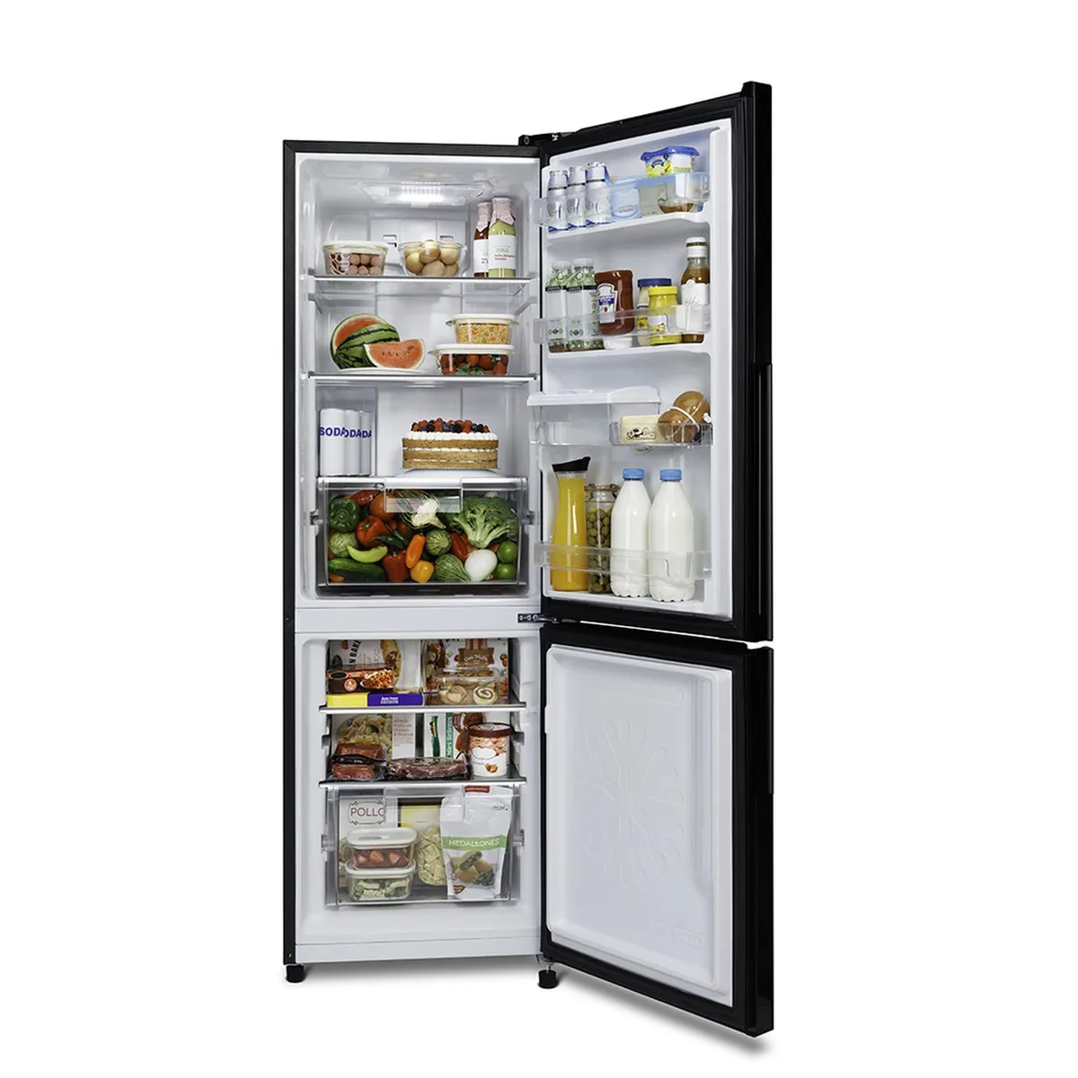 MABE - Nevera bottom freezer 314 l brutos black steel mabe - rmb300izbrp0