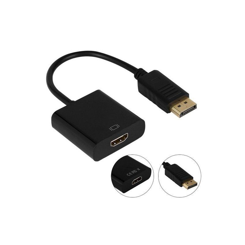GENERICO - Convertidor display port macho a hdmi hembra 1080p