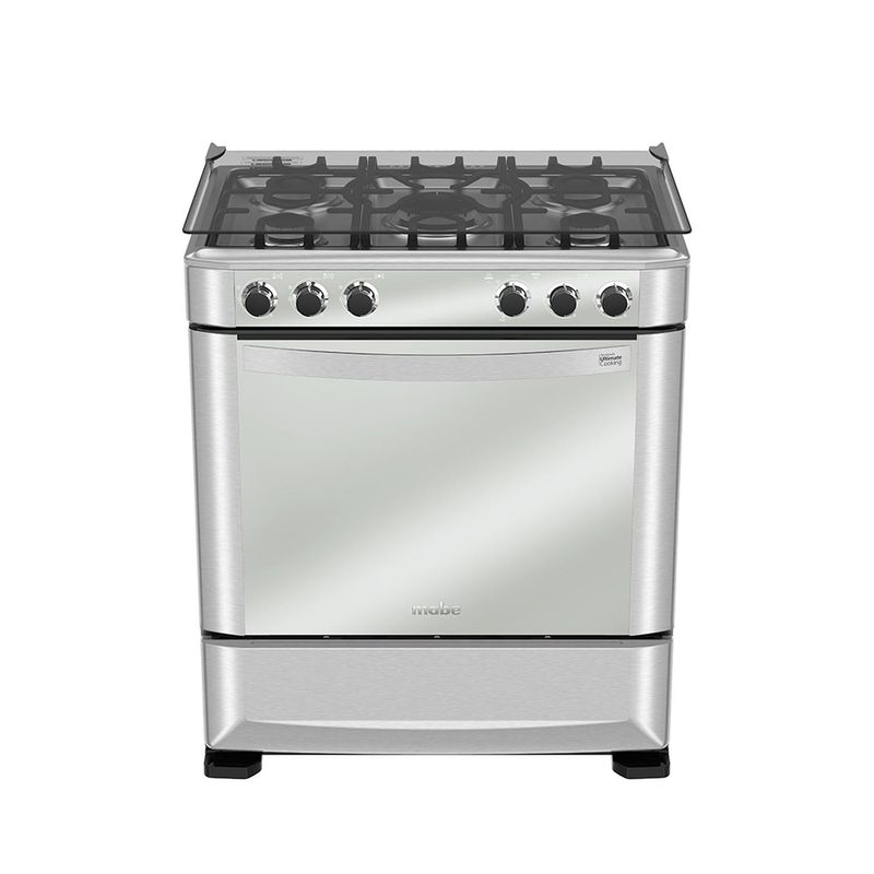MABE - Estufa de piso a gas 76 cms inoxidable mabe EMC7680NFX0 - Plateado