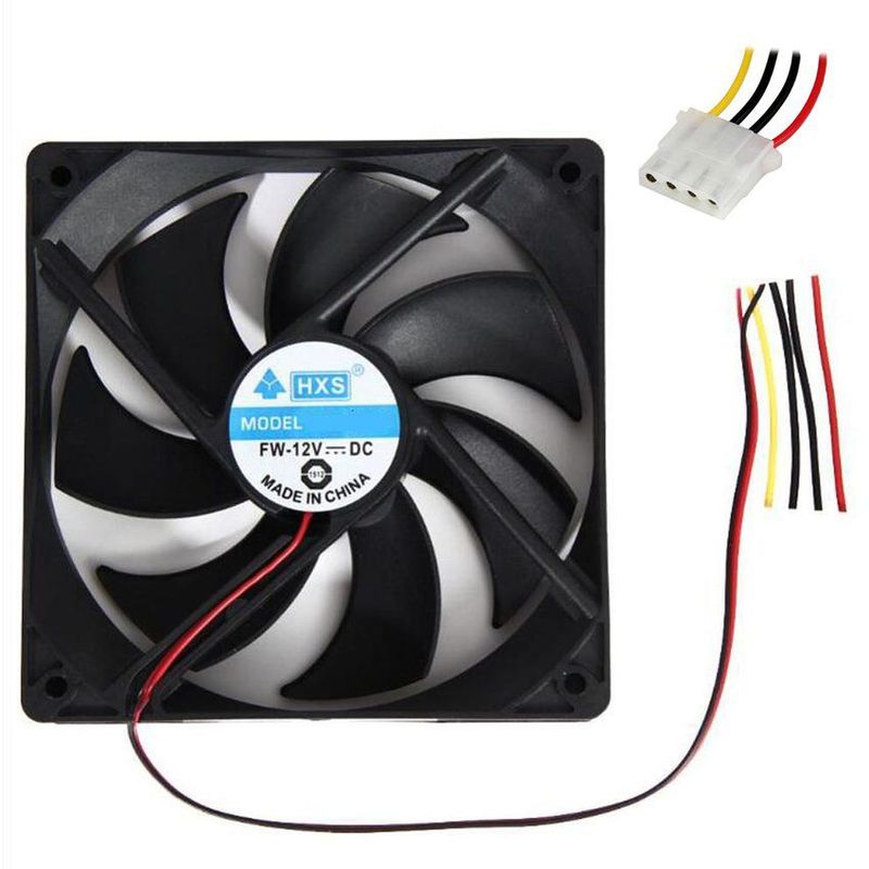GENERICO - Ventilador 12v 8x8 cms conector molex fuente o computador