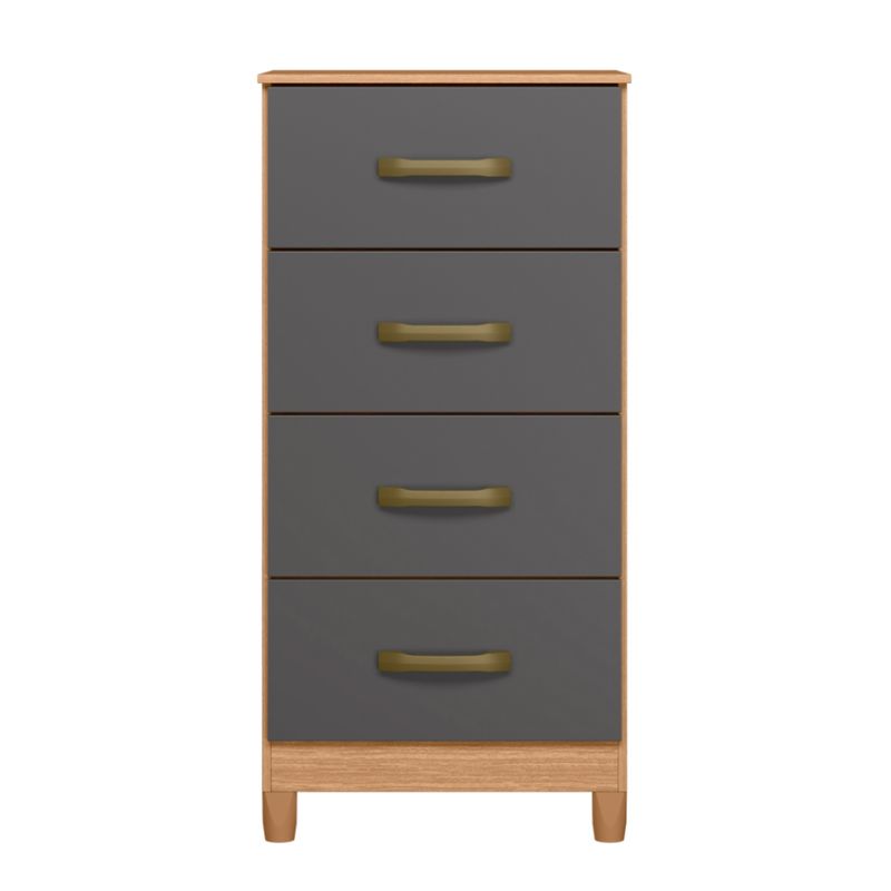 AKIVOY - Comoda Mobi 4 Cajones 105x50x40 Color Negro