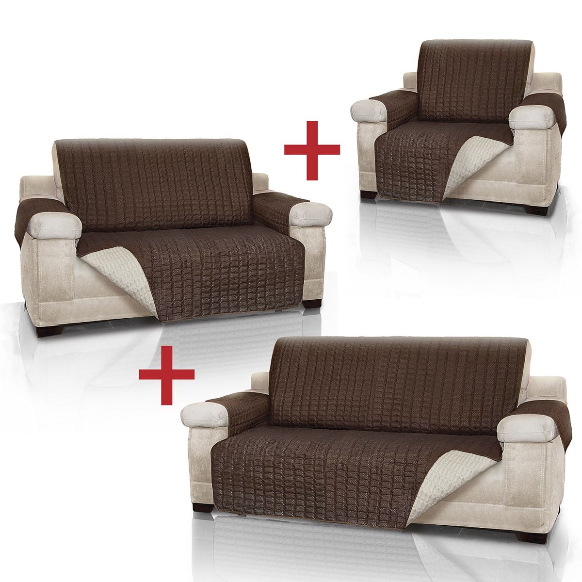 ENERGY PLUS - Combo cubre sofás:1 puesto + 2 puestos + 3 puestosenergy plus