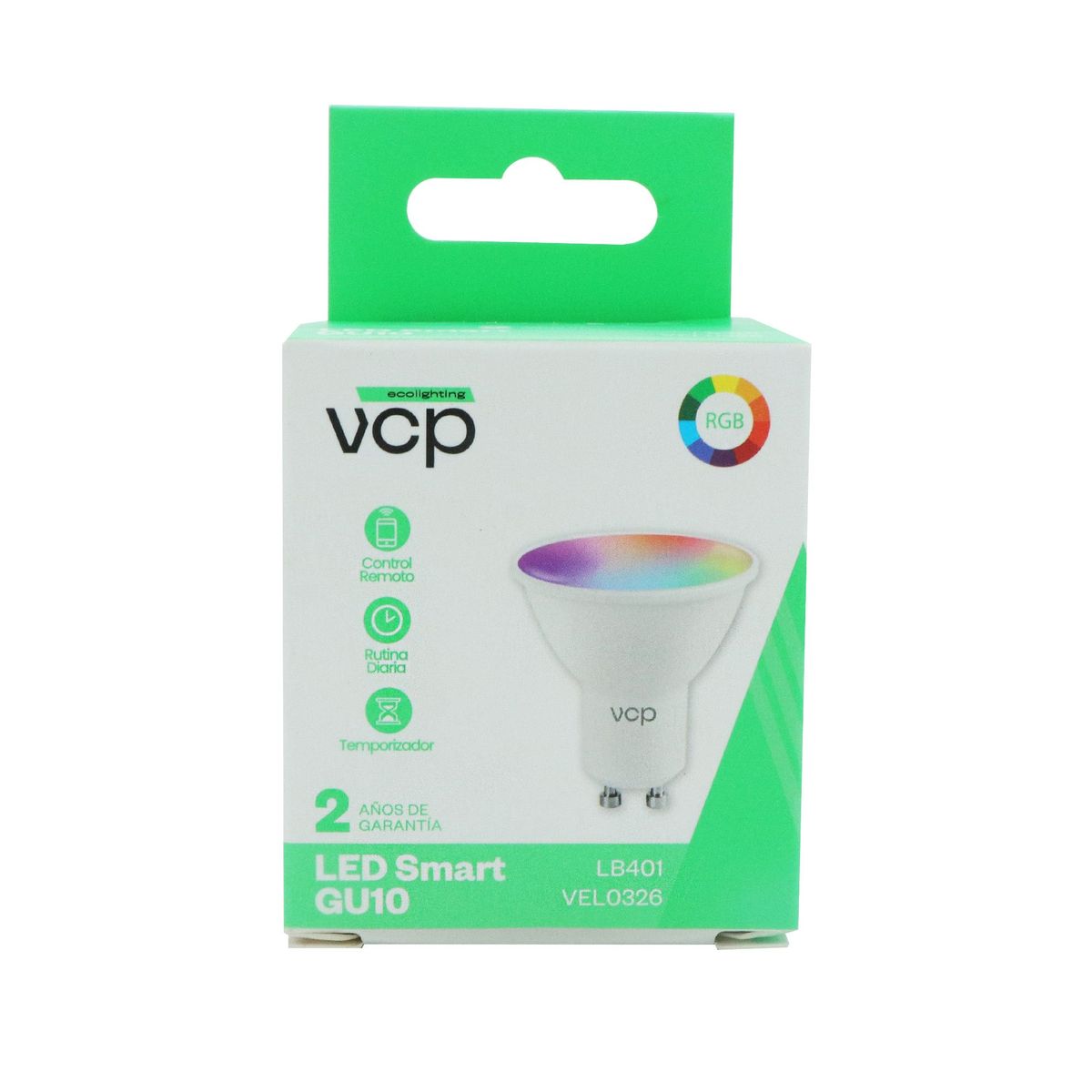 VCP - Bombillo Led Inteligente Rgb Wifi Google Alexa 5w Gu10