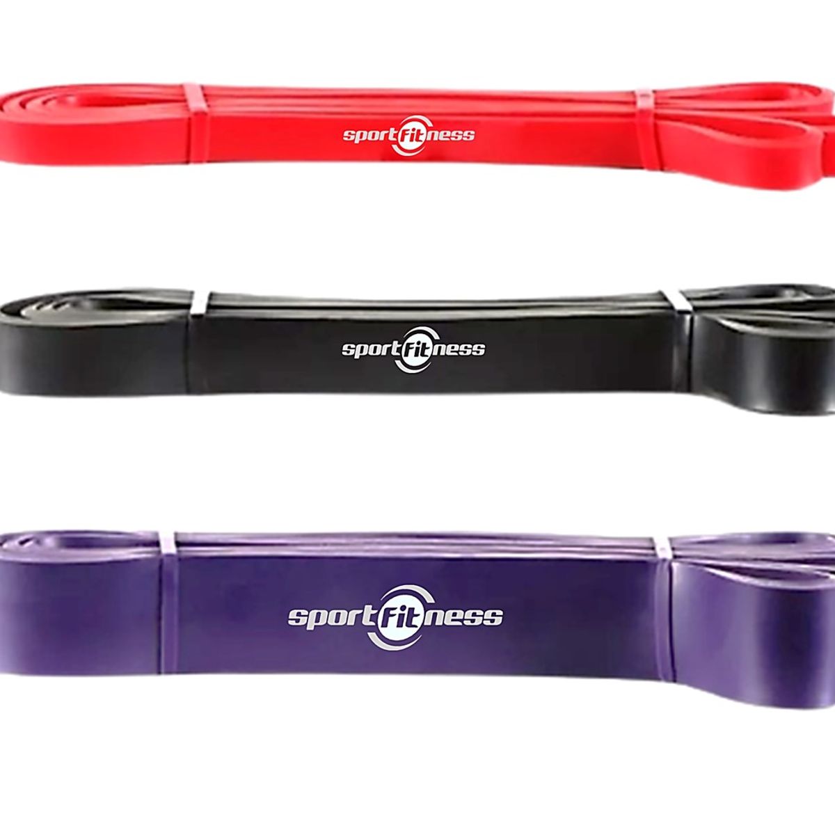 SPORT FITNESS - Banda Poder Elástica 3 Pzs Sportfitness Tonificacion Gym Kit