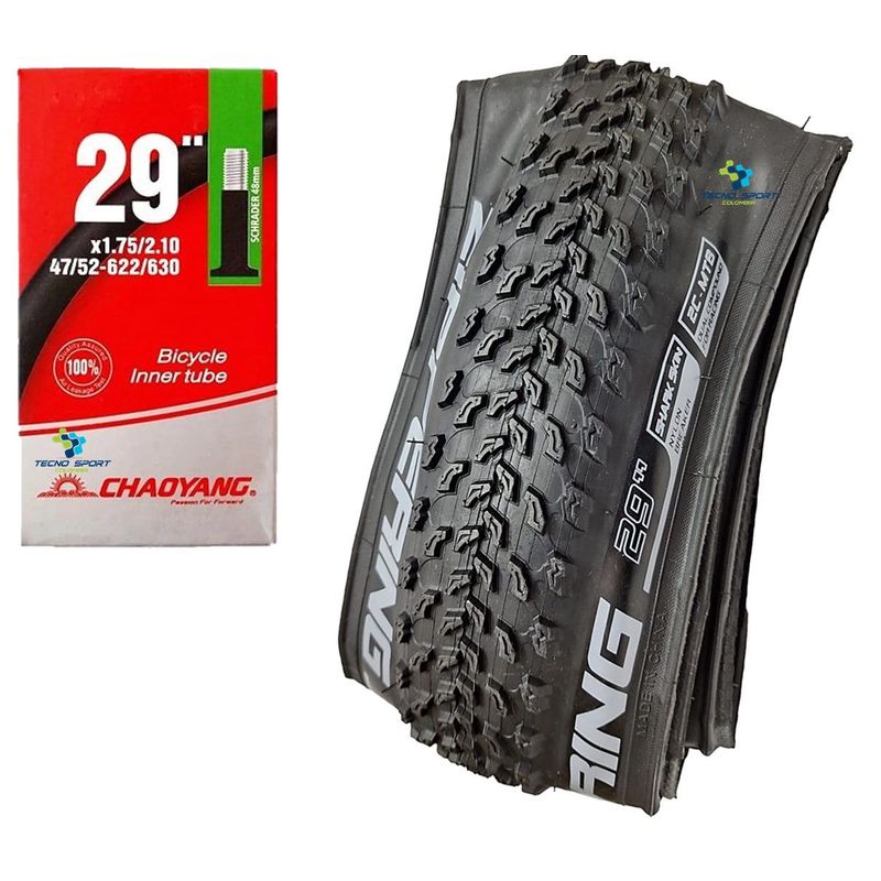 CHAOYANG - Llanta + Neumático Bicicleta Rin 29 Chaoyang Plegable Mtb