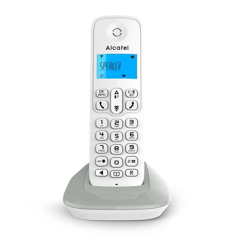 ALCATEL - Telefono Inalambrico Alcatel E395 Altavoz Manos Libres - Blanco Gris