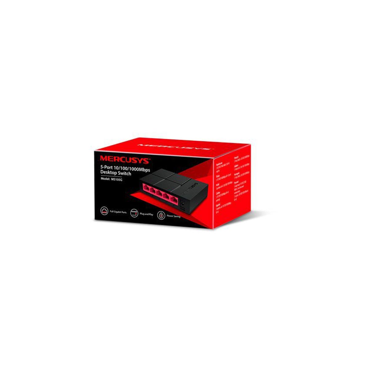 MERCUSYS - Mercusys ms105g switch de escritorio 5 puertos gigabit