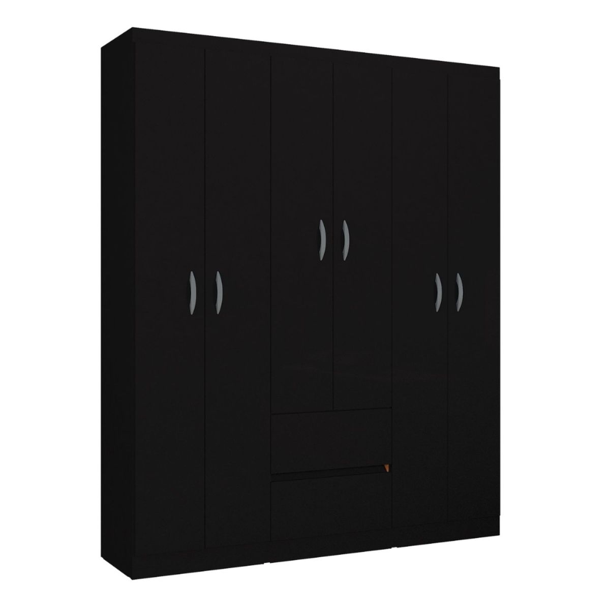 AKIVOY - Closet Armario Lisboa 6 Puertas 183Cm Color Negro