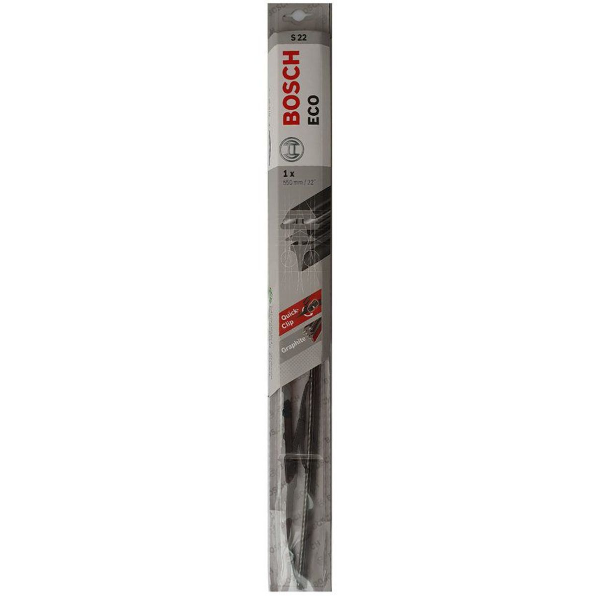 BOSCH - Plumilla metálica bosch 22 pulgadas eco negro