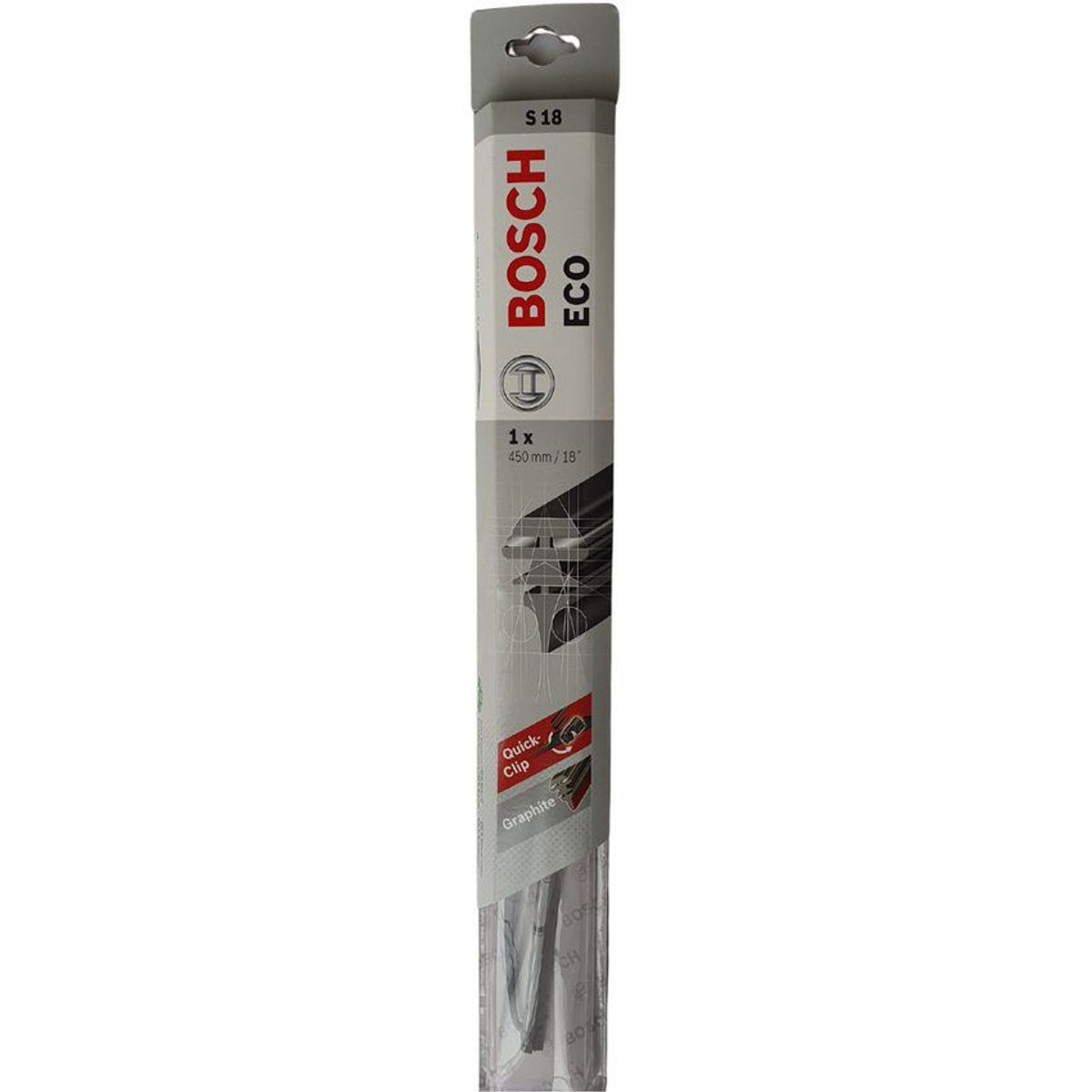 BOSCH - Plumilla metálica bosch 18 pulgadas eco negro