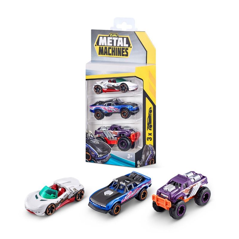 ZURU - Set de Carritos de Juguete Zing X 3 - METAL MACHINES