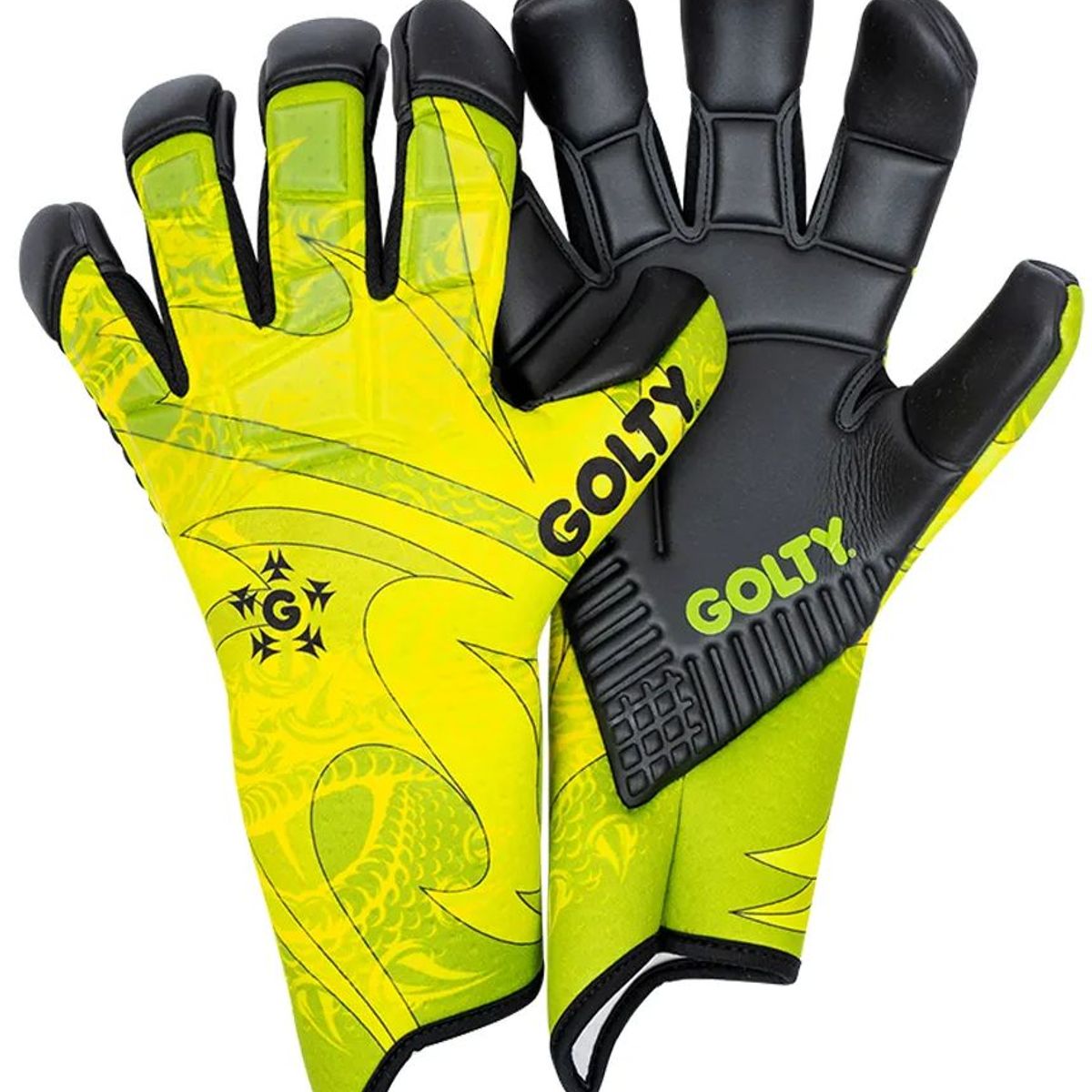 GOLTY - Guante De Futbol Golty Profesional Dragon Corte Hibrido