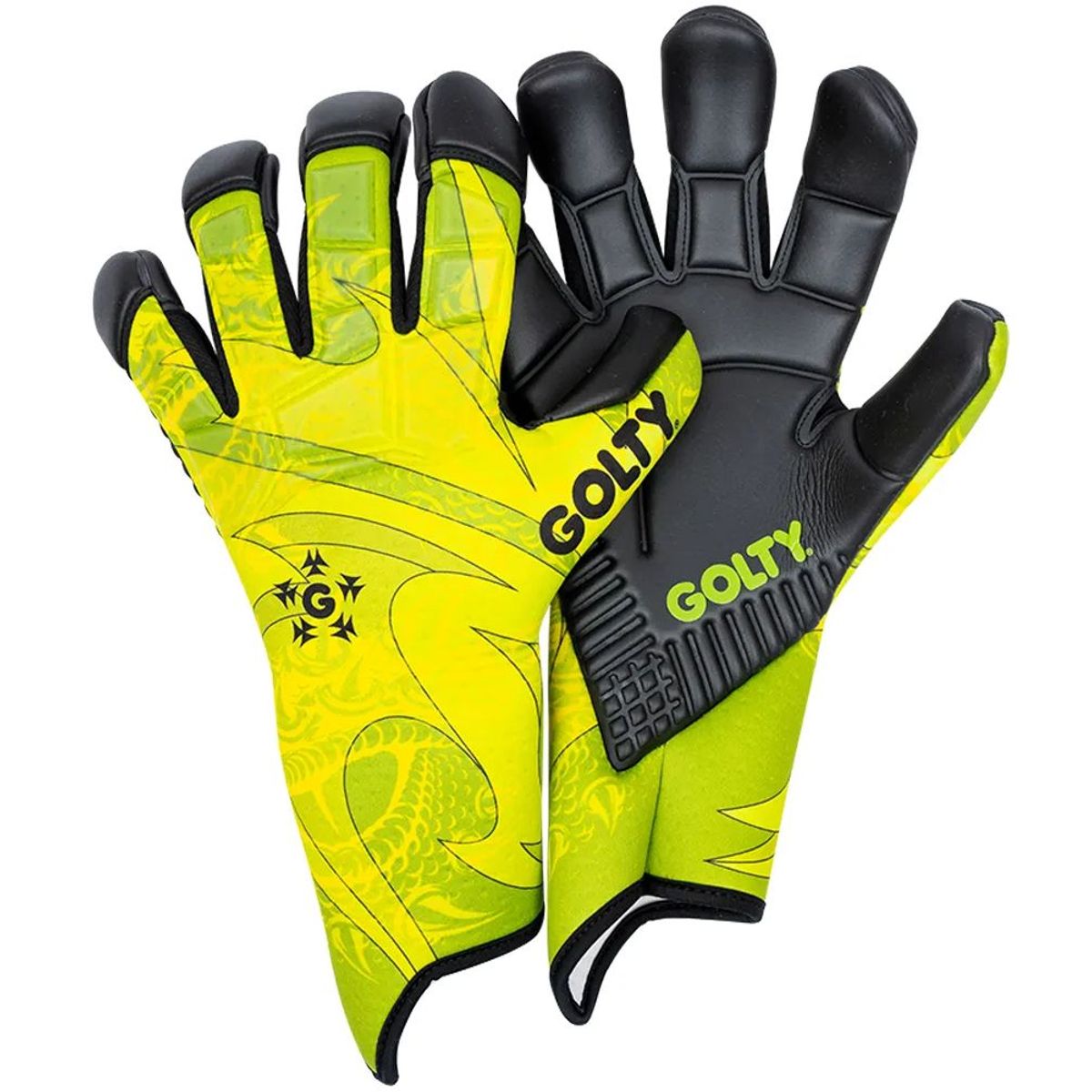 GOLTY - Guante De Futbol Golty Profesional Dragon Corte Hibrido