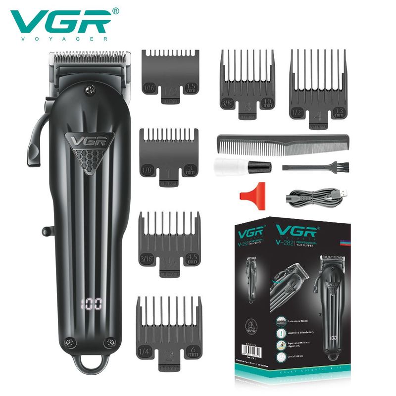 VGR - Peluquera Profesional Vgr 282 Inalambrica Pantalla LED