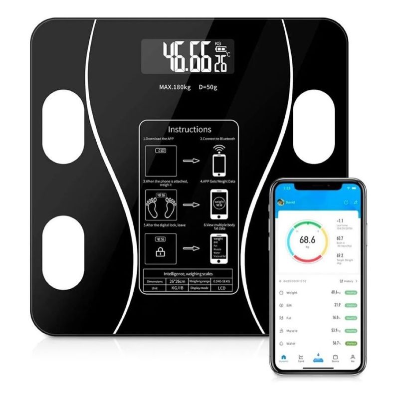 ZHOPI CO - Bascula Digital Inteligente Bluetooth Recargable