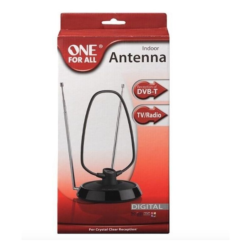 ONE FOR ALL - OFA Antena Interior Tda Y Analógica Negro