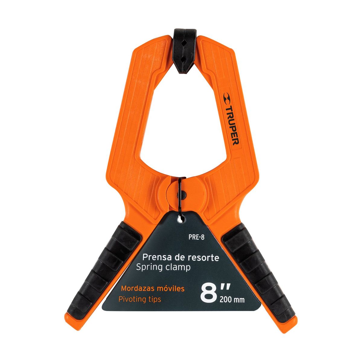 TRUPER - Prensa De Resorte, Largo De 8", Apertura De 4" Profesional Truper