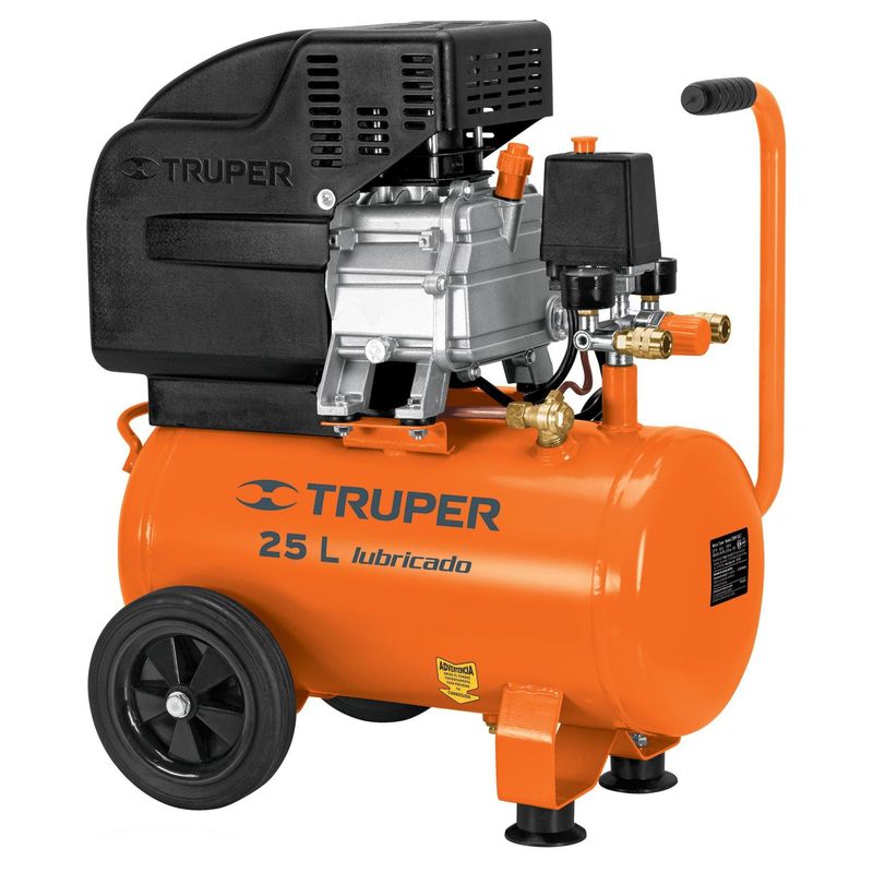 TRUPER - Compresor De Aire De 3 Hp, 25 Litros Con Bobina De Cobre Truper