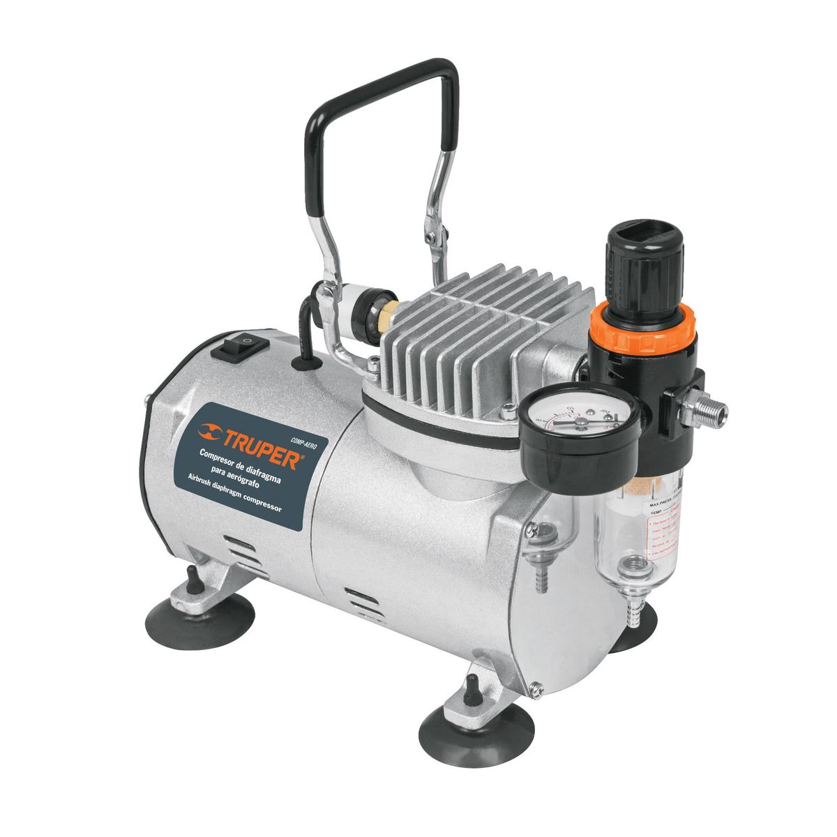TRUPER - Compresor De Diafragma De 150 W Para Usar Con Aerógrafo Truper