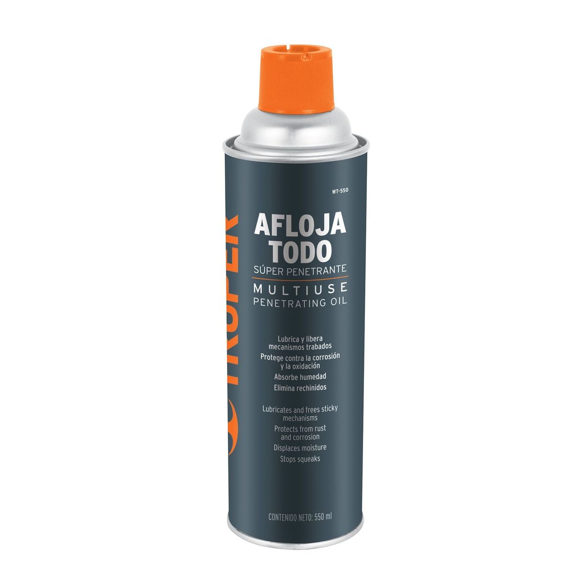 TRUPER - Aceite Aflojatodo De 550 Ml, Protege, Limpia Y Lubrica Truper