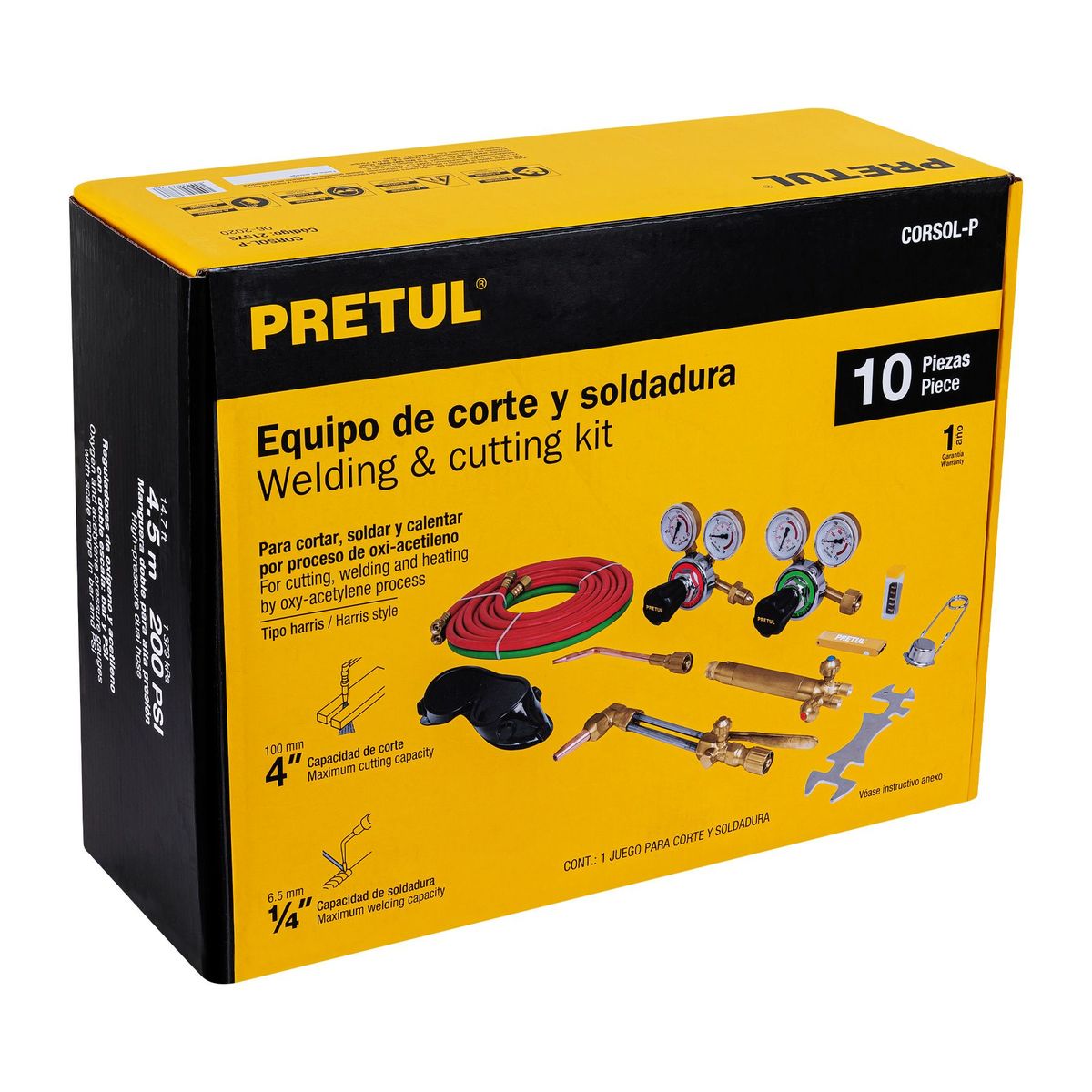 PRETUL - Equipo De Corte Y Soldadura Para Soldador Con 11 Accesorios Pretul