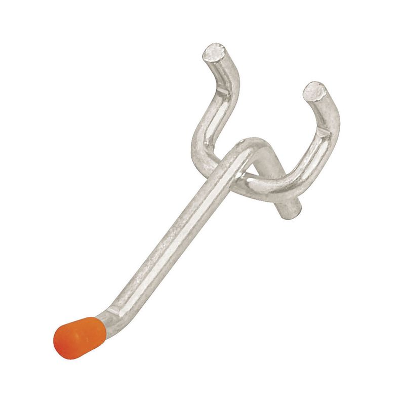 TRUPER - Gancho Recto De 5 Cm Para Panel Ranurado, Con Punta De Goma Truper