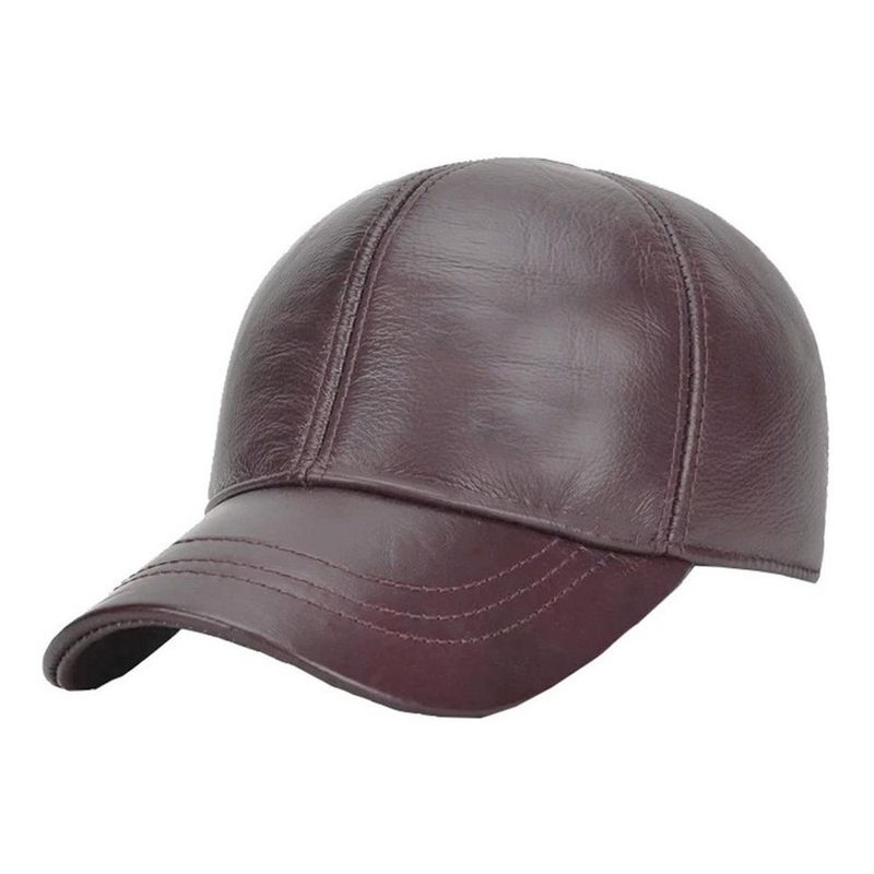 VELBROS - Gorra Cuero Original Golf Beisbol Cachucha Hombre Mujer - Vino