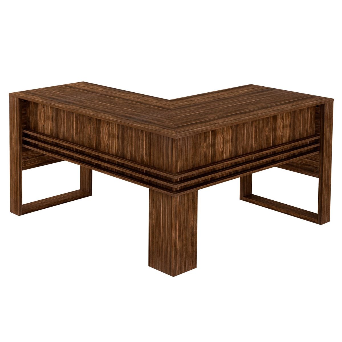 BONNO - Escritorio en L Morris Nogal Bonno