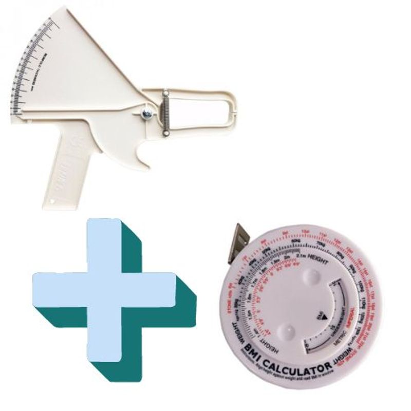 EQUIMEDIC - Adipometro Manual Slim Guide  Cinta Métrica BMI.