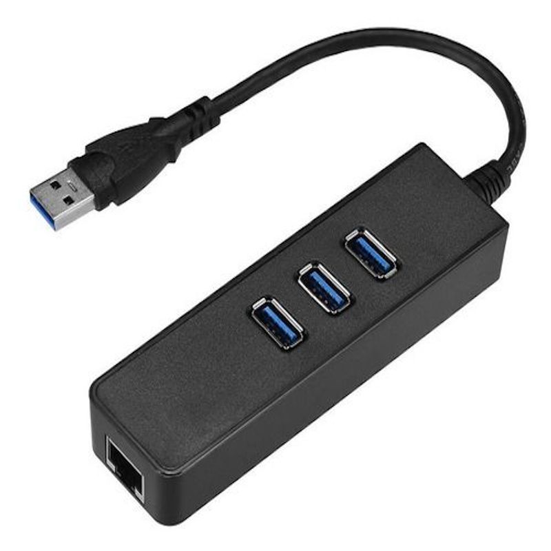 GENERICO - Hub Usb 3.0 + Puertos Usb + Adaptador De Red Lan Rj45
