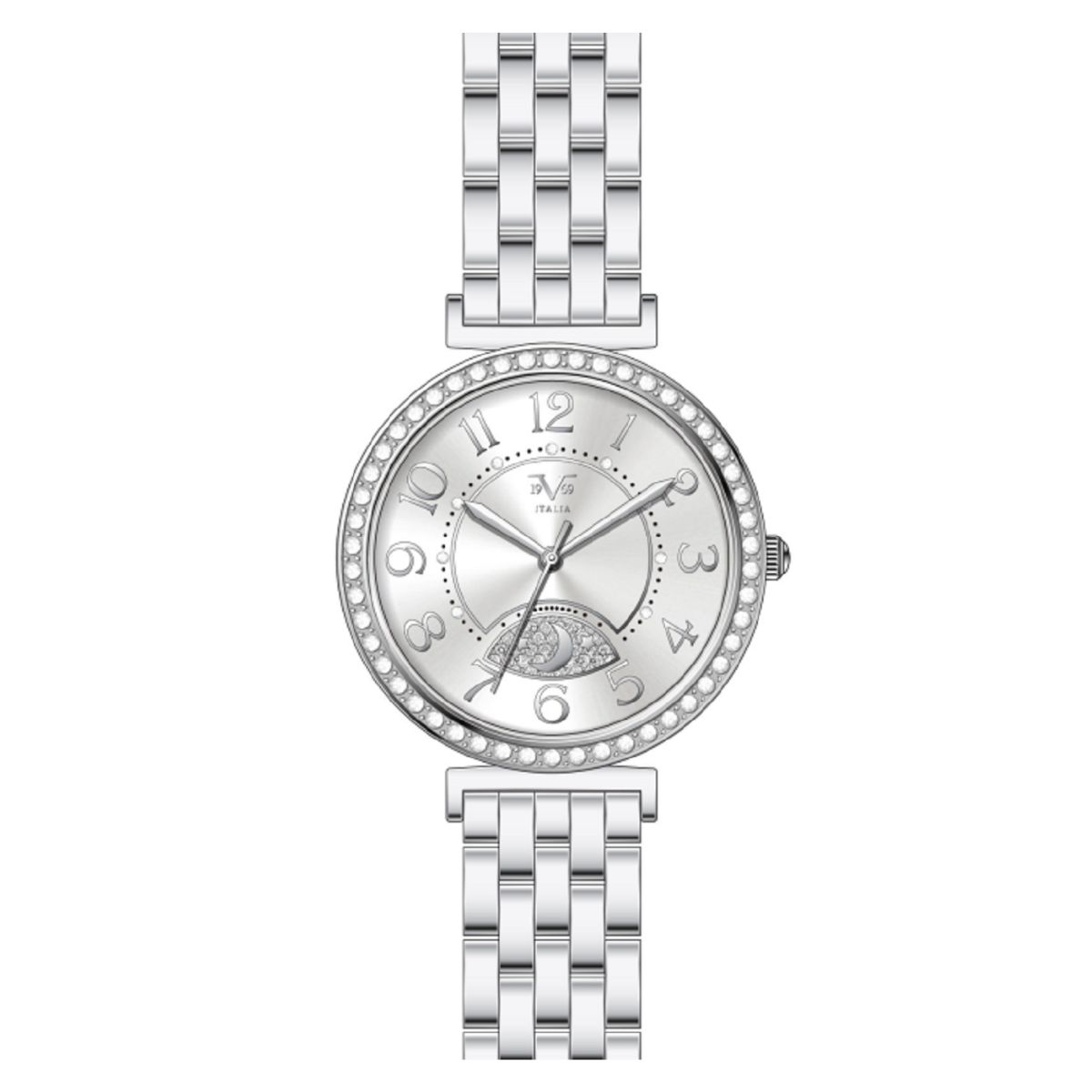 19V69 ITALIA - Reloj Mujer Plateado + 5 Complementos de Lujo Incluidos