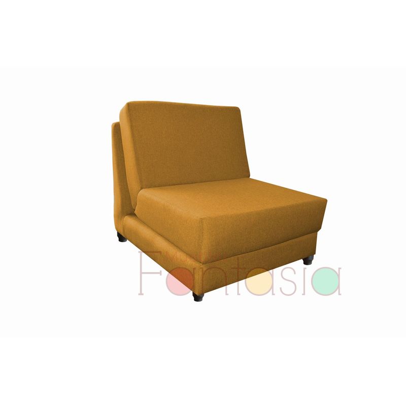 MUEBLES FANTASIA - Silla cama de 70 cm Tela Memphis Mostaza