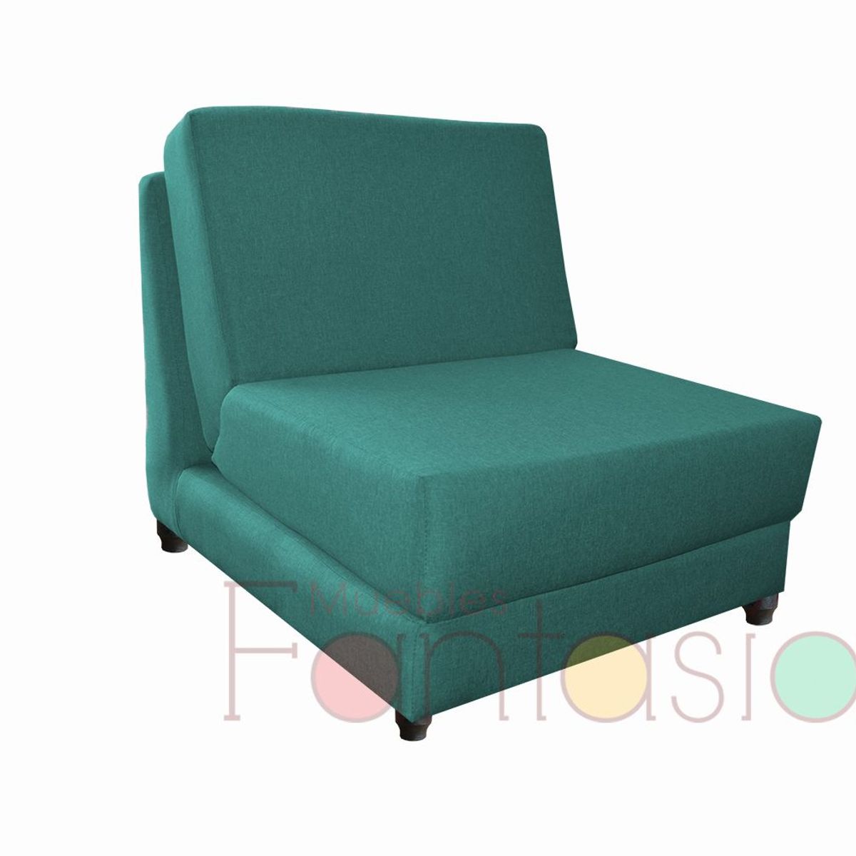 MUEBLES FANTASIA - Silla cama de 70 cm Tela Memphis Petróleo