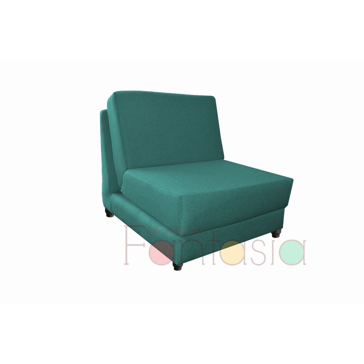 MUEBLES FANTASIA - Silla cama de 70 cm Tela Memphis Petróleo
