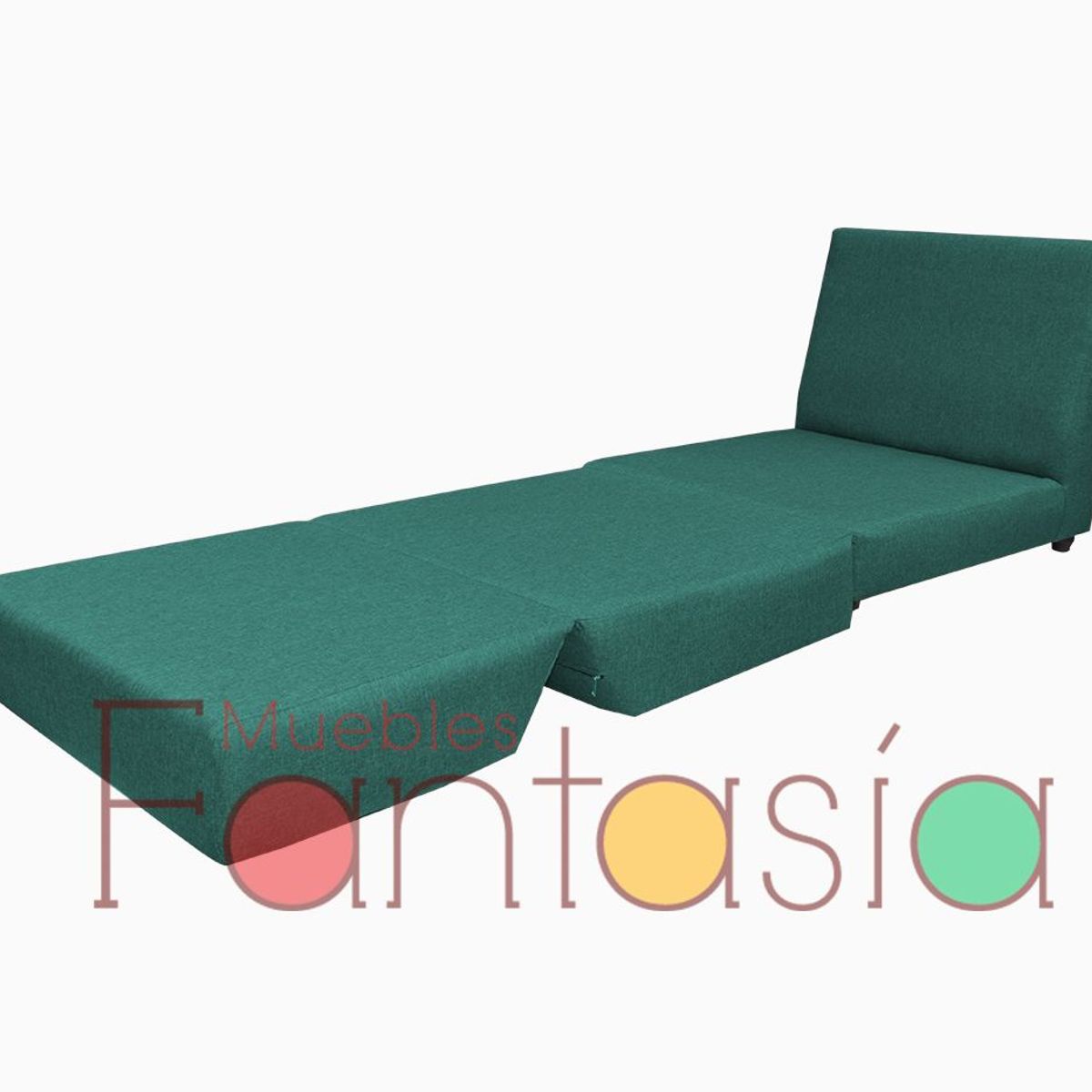 MUEBLES FANTASIA - Silla cama de 70 cm Tela Memphis Petróleo