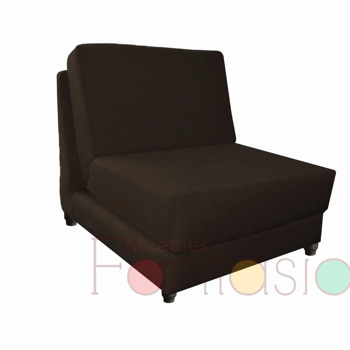 MUEBLES FANTASIA - Silla cama de 70 cm Tela Memphis Marrón