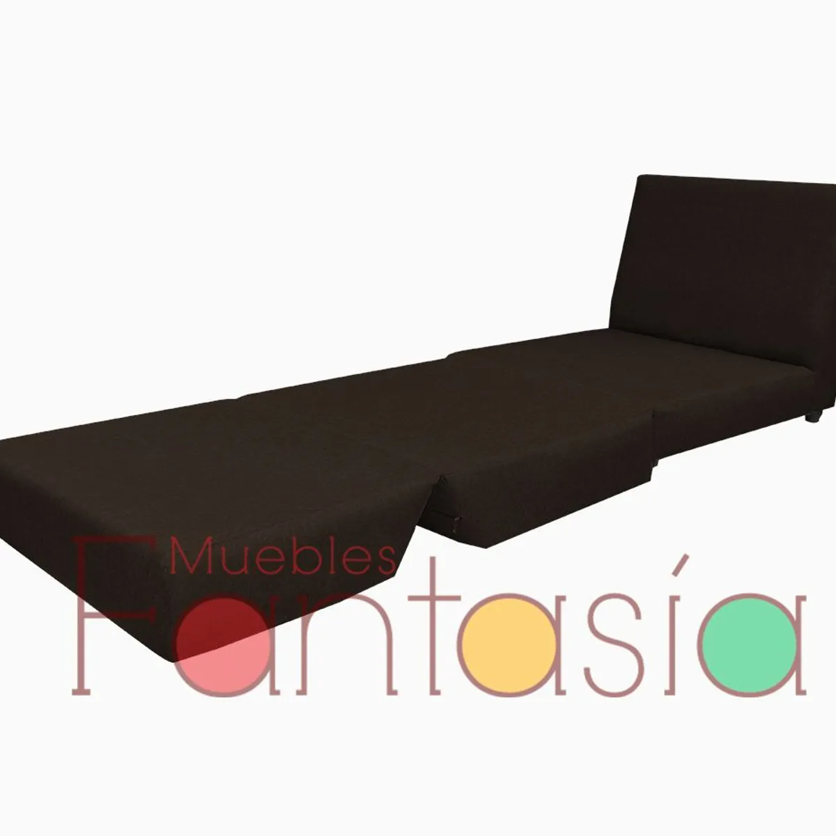MUEBLES FANTASIA - Silla cama de 70 cm Tela Memphis Marrón