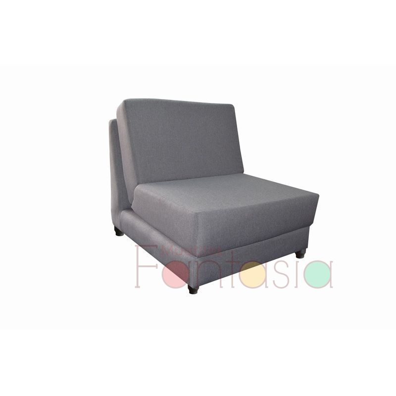 MUEBLES FANTASIA - Silla cama de 70 cm Tela Memphis Gris Claro