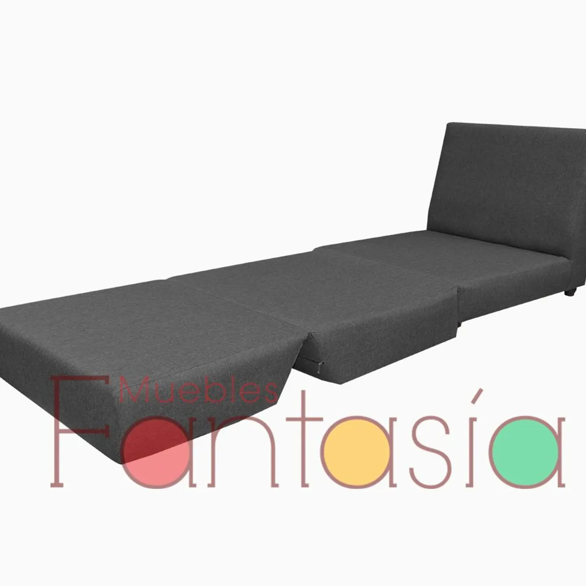 MUEBLES FANTASIA - Silla cama de 70 cm Tela Memphis Gris Grafito