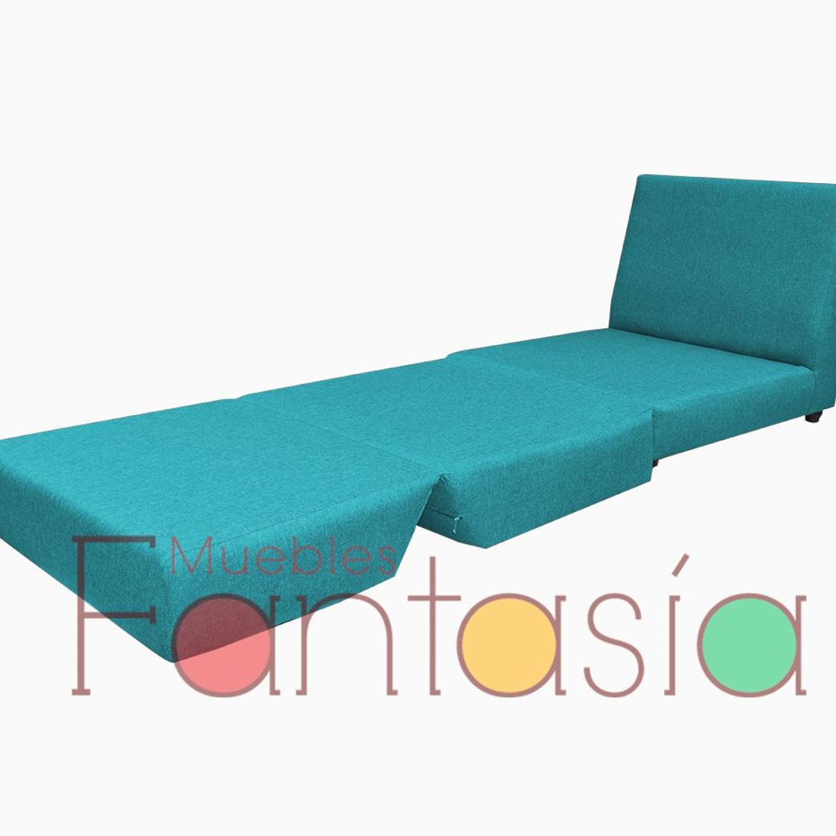 MUEBLES FANTASIA - Silla cama de 70 cm Tela Memphis Turquesa
