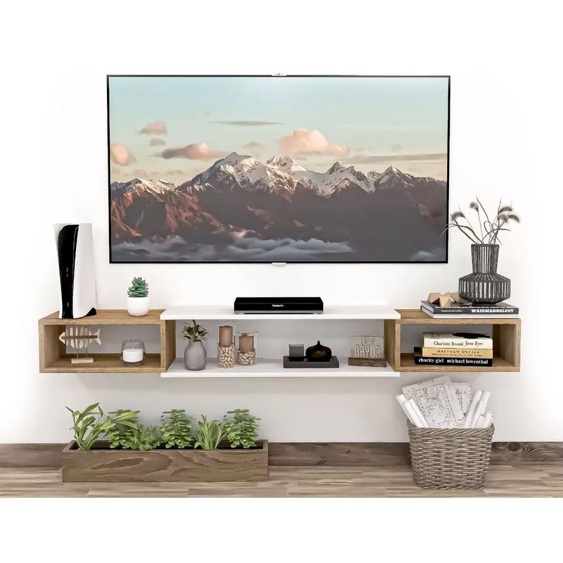 GENERICO - Super Promo - Mueble Flotante Tv-04 - Rack  180 cm -Decoracion Hogar