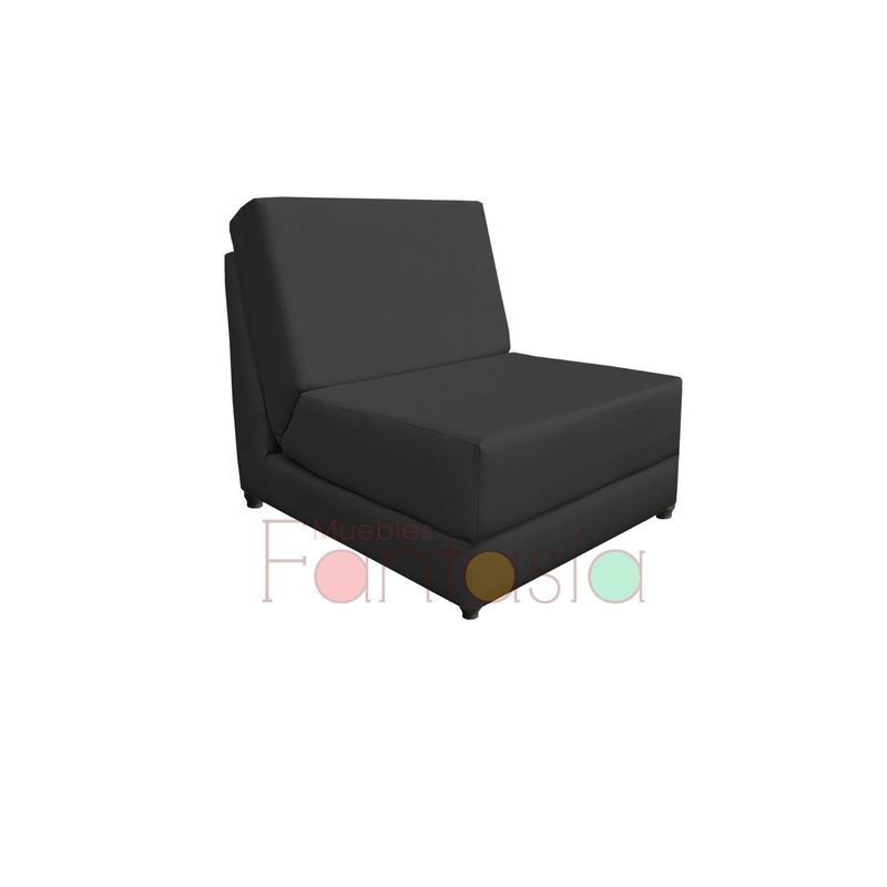 MUEBLES FANTASIA - Silla cama de 70 cm Cuerotex Negro