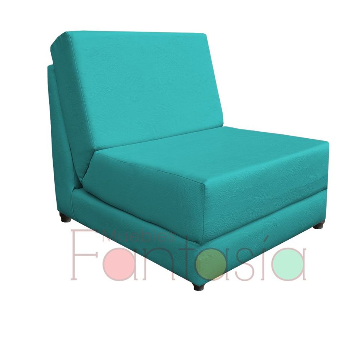MUEBLES FANTASIA - Silla cama de 70 cm Cuerotex Aguamarina