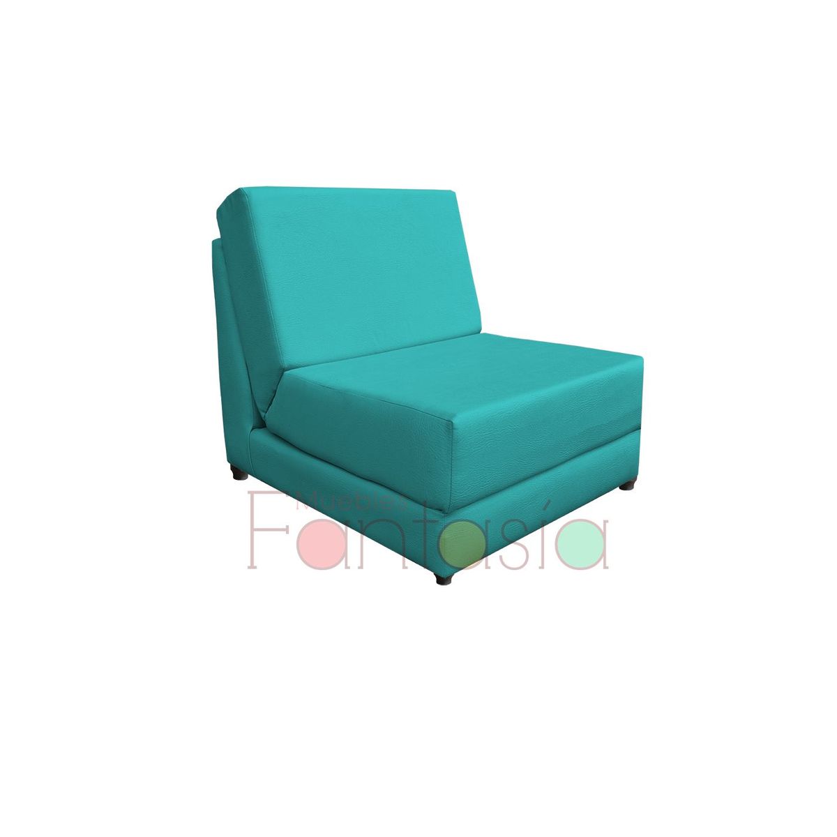 MUEBLES FANTASIA - Silla cama de 70 cm Cuerotex Aguamarina