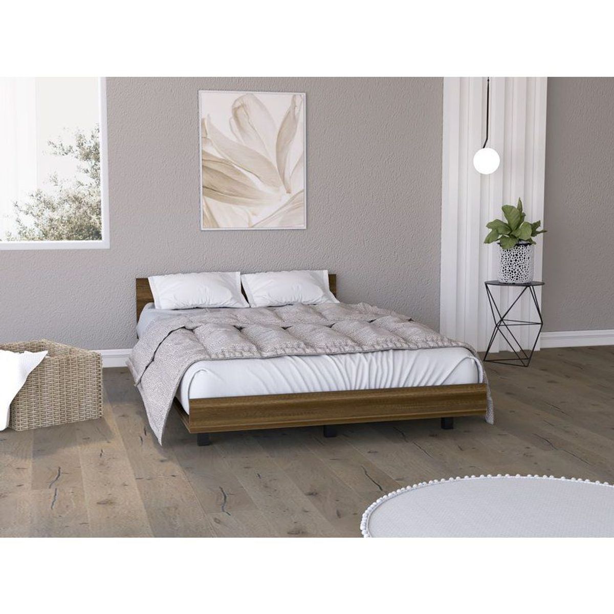 RTA DESIGN - Cama wesley cobre incluye tendido de tablones