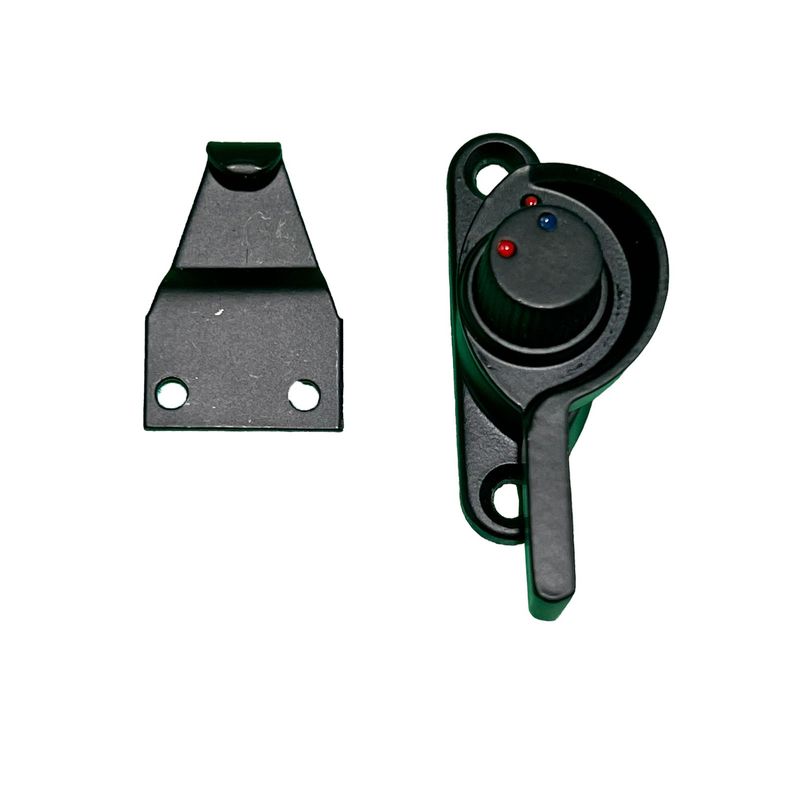 GENERICO - Cerrojo Punto Rojo Con Seguro Para Ventanas En Aluminio Negro Derecho