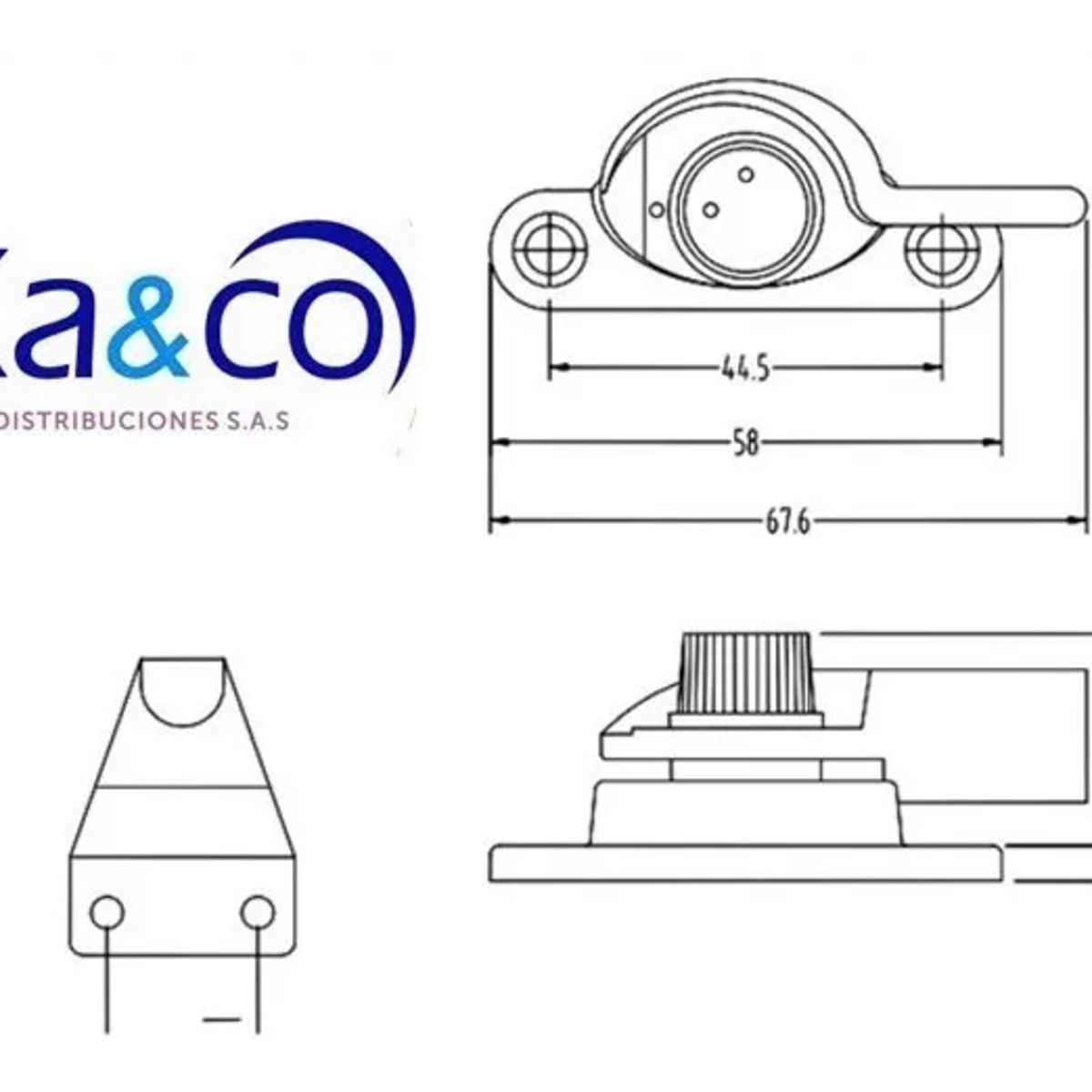 GENERICO - Cerrojo Punto Rojo Con Seguro Para Ventanas En Aluminio Negro Derecho