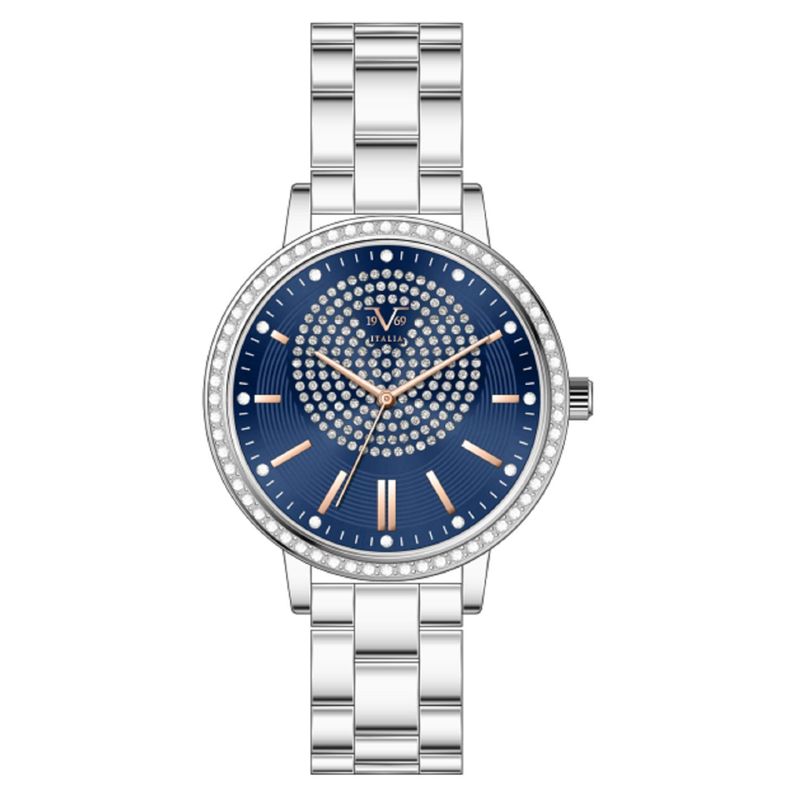 19V69 ITALIA - Reloj Mujer Plateado + 5 Complementos de Lujo Incluidos