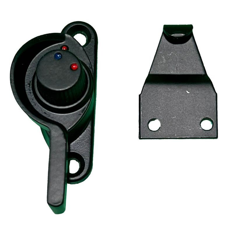 GENERICO - Cerrojo Punto Rojo Con Seguro Para Ventanas Aluminio Negro Izquierdo