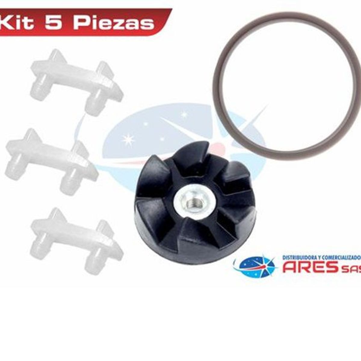 ARES - KIT 5 Piezas de repuestos Para NUTRIBULLET 600-900 WATTS